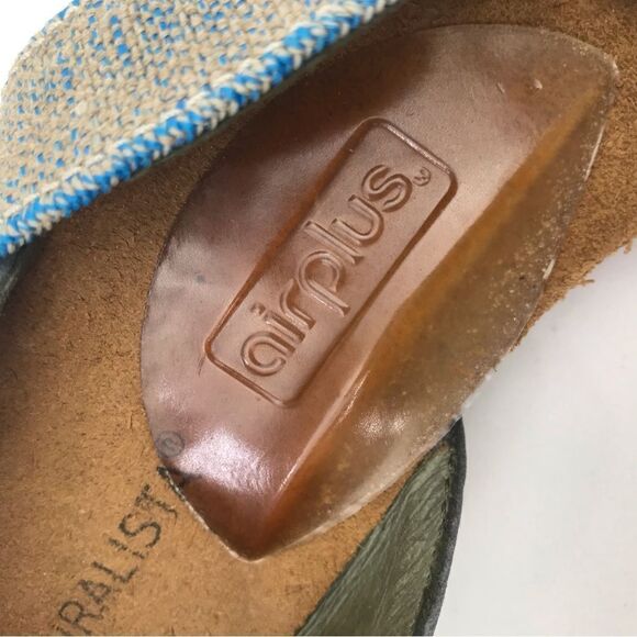 El Naturalista Blue Suede Leather Mary Jane Slip On Pointed Toe Ballet Flat Shoe - Picture 15 of 16